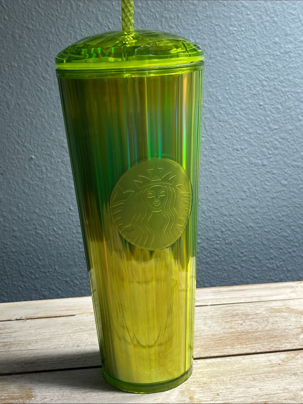 24 oz Starbucks Lime Kaleidoscope Cold Cup Tumbler with Straw